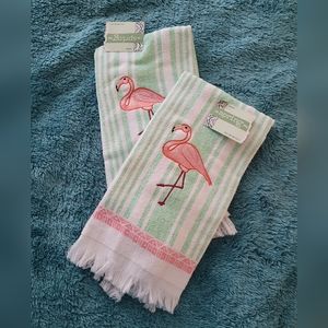 Set of 2 Flamingo Kitchen Towels